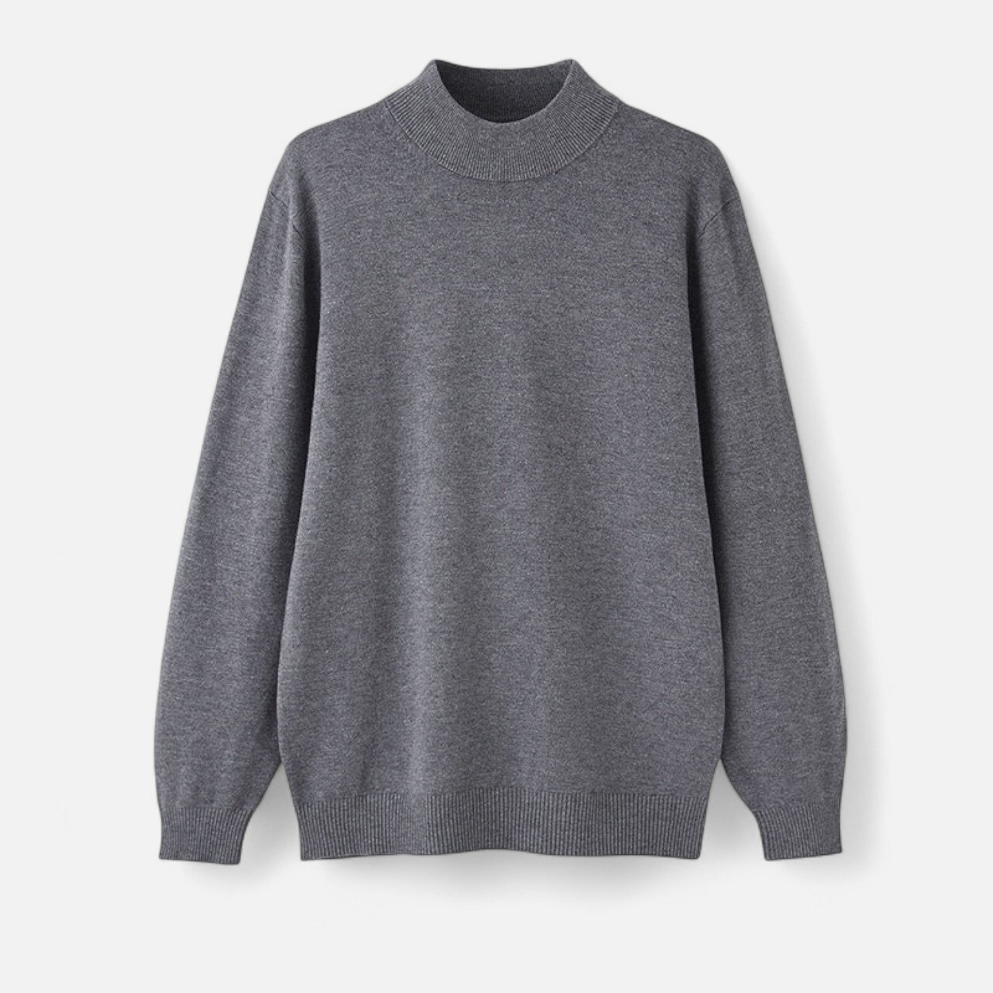 Solenne | Men’s Half-Turtleneck Cotton Blend Sweater