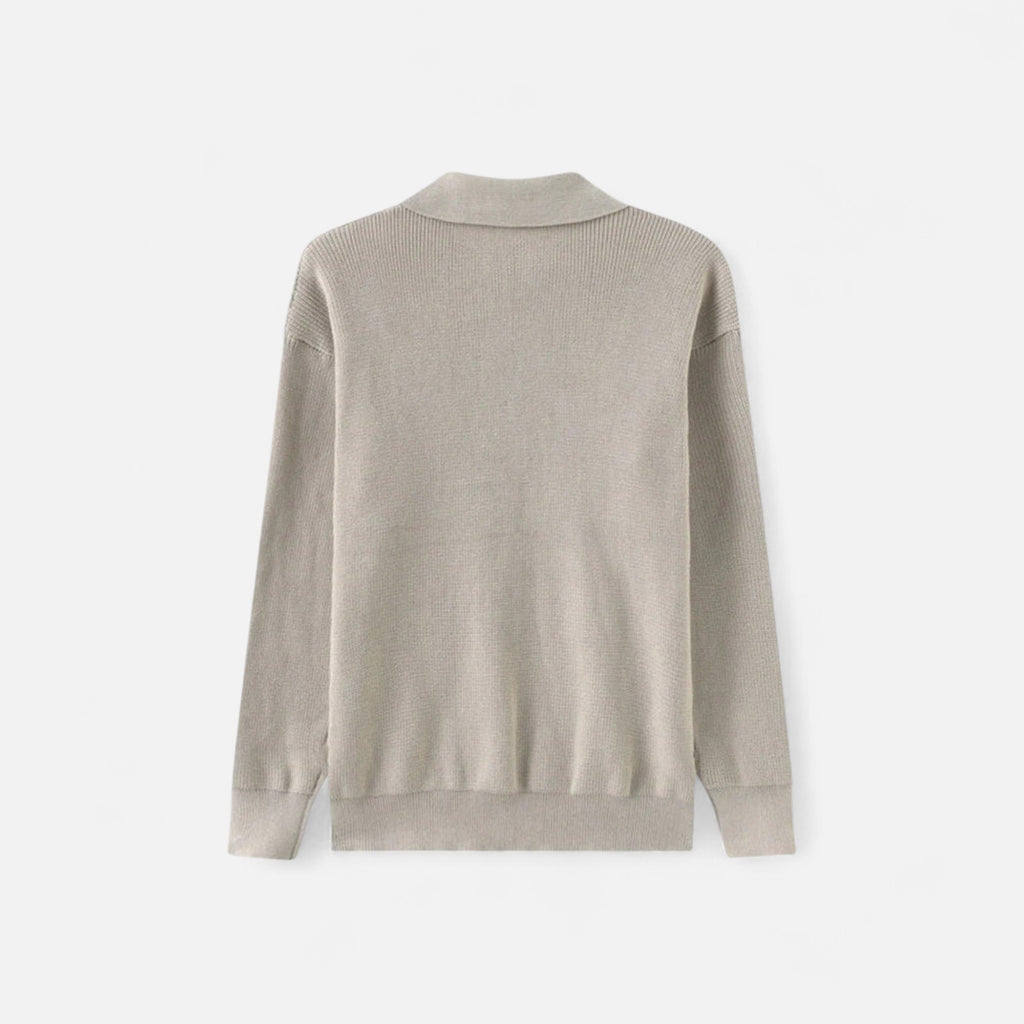 Solenne | Men’s Cotton Half-Zip Knit Sweater