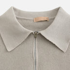 Solenne | Men’s Cotton Half-Zip Knit Sweater