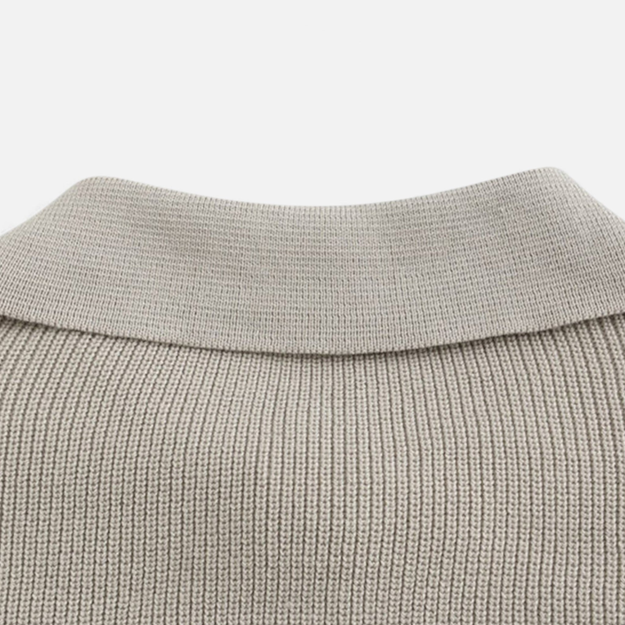 Solenne | Men’s Cotton Half-Zip Knit Sweater