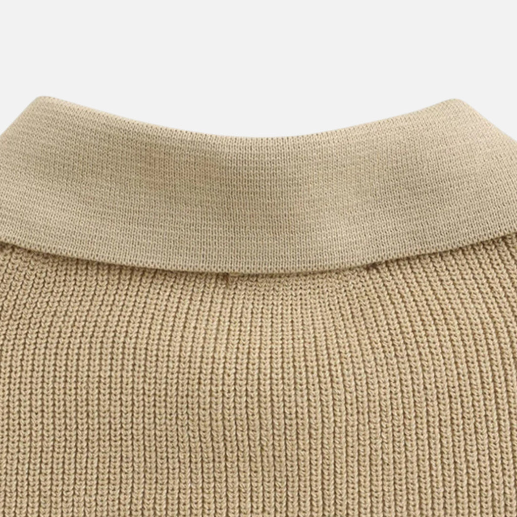 Solenne | Men’s Cotton Half-Zip Knit Sweater