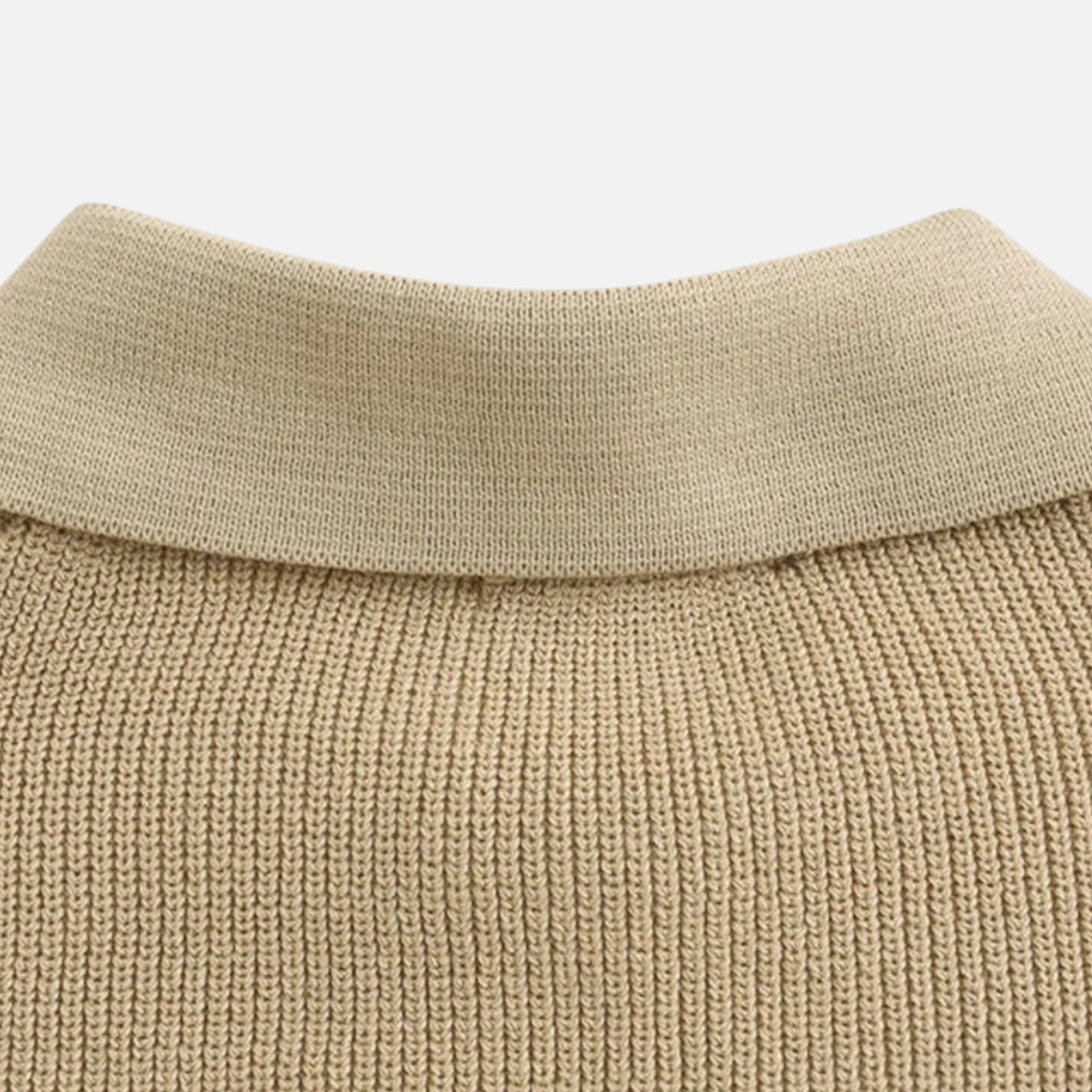 Solenne | Men’s Cotton Half-Zip Knit Sweater