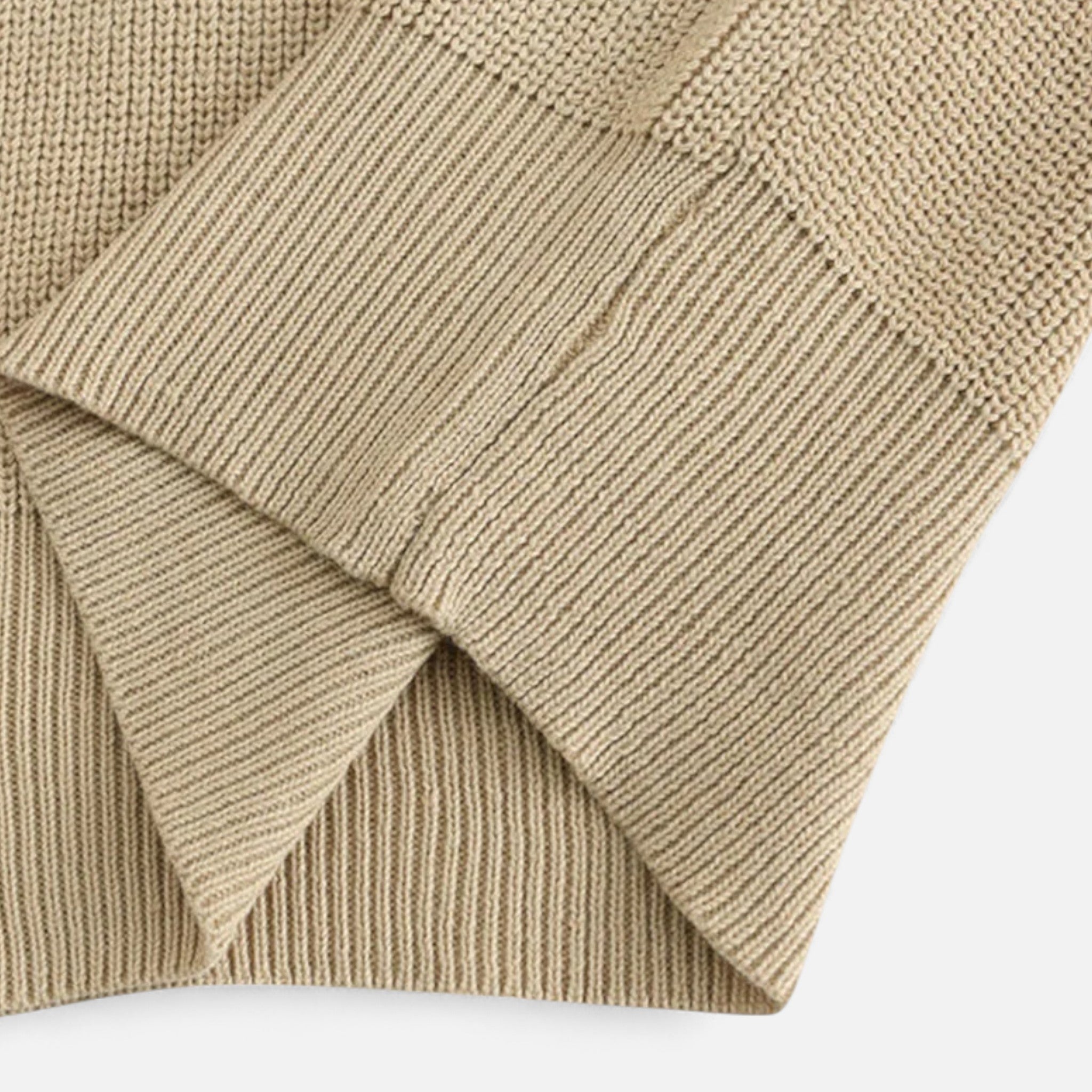Solenne | Men’s Cotton Half-Zip Knit Sweater