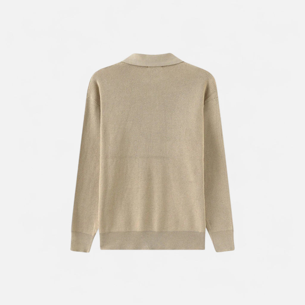 Solenne | Men’s Cotton Half-Zip Knit Sweater