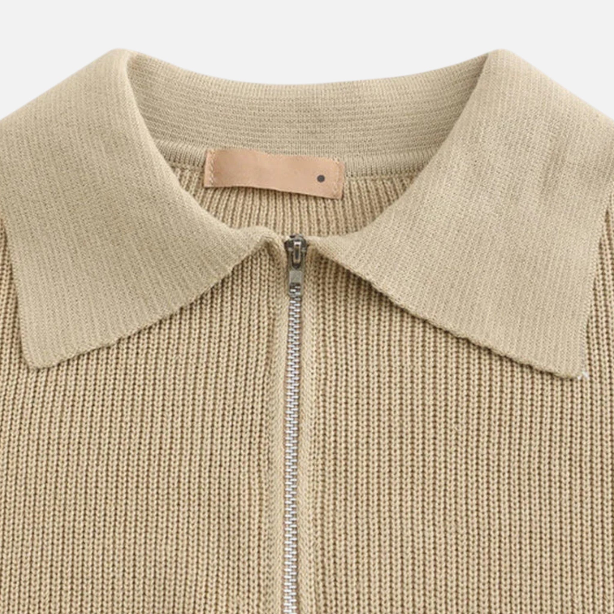 Solenne | Men’s Cotton Half-Zip Knit Sweater