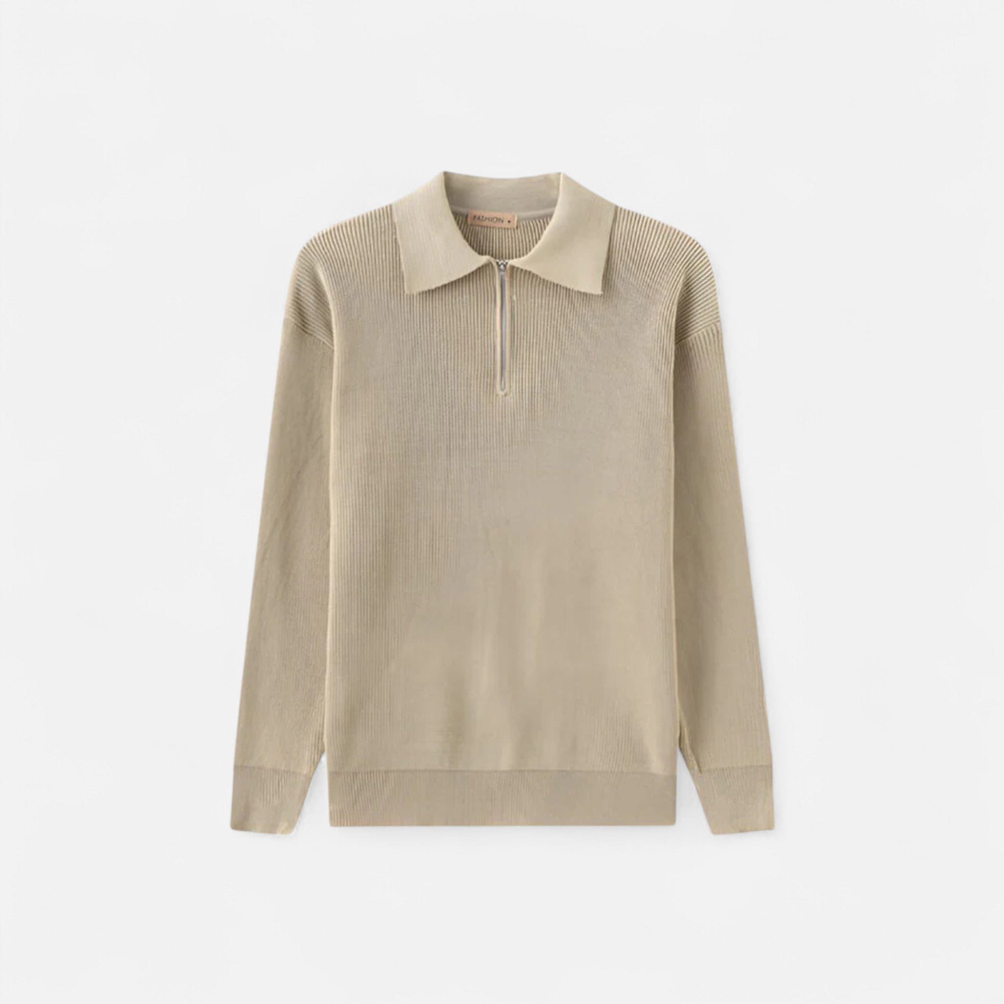 Solenne | Men’s Cotton Half-Zip Knit Sweater