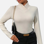 Solenne | Women’s Warm High-Neck Knit Shirt